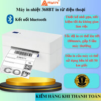 Máy In Nhiệt Mini Máy In Nhiệt Bluetooth AYIN 368BT Khổ Giấy In Nhiệt A7 In Đơn Hàng In Mã Vận Đơn