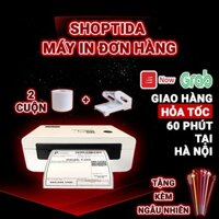 Máy in nhiệt Shoptida SP46 in đơn hàng TMĐT kèm khay và 600 tem nhiệt decal 7x10cm in tem phụ, barcode