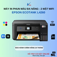 Máy in phun màu Epson Ecotank L4260 - In 2 mặt/ Wifi Print/ Copy/ Scan. Máy in ảnh đảo mặt
