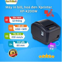 Máy in qua WIFI Xprinter XP-K200W (khổ 80mm) – BH: 12T – Có hỗ trợ cài đặt