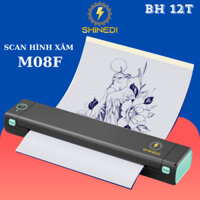 Máy in Scan Hình Xăm,Tatoo M08F SHINEDI sạc pin di động Nhỏ Gọn Kết nối không dây Bluetooth in từ điện thoại, laptop, pc