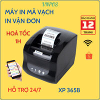 Máy in tem mã vạch, tem trà sữa Xprinter 365B USB LAN, in vận đơn từ các sàn TMĐT, các phần mềm quản lý bán hàng........