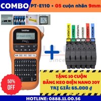 Máy in tem nhãn Brother P-Touch E110, máy in tem nhãn cầm tay, nhãn đánh dấu Điện Mạng - Viễn thông