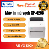 Máy in tem nhiệt mã vạch Xprinter 420B , 470B Cổng USB, LAN , Bluetooth đơn sàn TMĐT Khổ giấy A6 (100x150 mm)