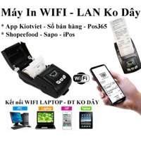 Máy in WIFI cầm tay không dây để in hóa đơn bán hàng - Máy in nhiệt WIFI kết nối Laptop - Iphone - android