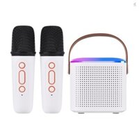 Máy Karaoke Mini Micro Di Động & Hộp Âm Thanh Bộ Loa KTV BT Gia Đình Với 2 Micro Loa Không Dây Ngoài Trời Tại Nhà Hộp Giọng Nói Sạc & Mic Karaoke Cầm Tay