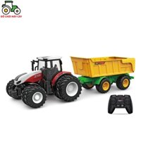 Máy kéo 210 HP_Bánh đôi + Rơ mooc - Điều khiển từ xa (RC); xe máy cày đồ chơi, xe nông trại, MK16BDRMV