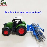 Máy kéo 210 HP_Bánh nhỏ + Dàn san phẳng, xe máy cày đồ chơi, xe nông trại, MK14BNSP