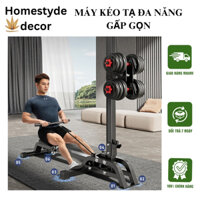 Máy Kéo Tạ Đa Năng Tặng Kèm Tạ Kéo, Máy Chèo Thuyền Tập Gym Hỗ Trợ Luyện Tập Toàn Thân M235