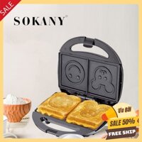 Máy kẹp bánh mì gấu SOKANY 750W hình ngộ nghĩnh, chín đều 2 mặt khuôn