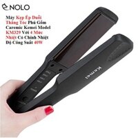 Máy Kẹp Ép Duỗi Thẳng Tóc Phủ Gốm Caremic Kemei Model KM329 Với 4 Mức Nhiệt Có Chỉnh Nhiệt Độ Công Suất 40W