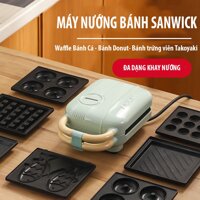 Máy Kẹp Nướng Bánh Mỳ Sanwich YIDPU YD-518S Chính Hãng, Tiện Ích, Đa Dạng Khay Nướng