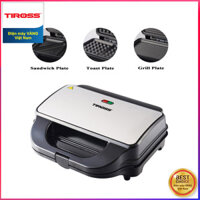 Máy - Kẹp nướng bánh sandwich 3 trong 1 Tiross TS9655 - 900W - Hàng chính hãng