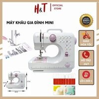 Máy khâu - Máy may mini gia đình FHSM505 có vắt sổ, may được vải thun kèm chân vịt