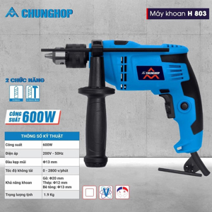 Máy khoan 13mm Chunghop H803