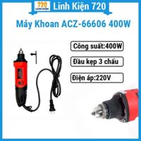 máy khoan acz-66606 400w 220vac- đầu kẹp 3 chấu (bh 03 tháng)