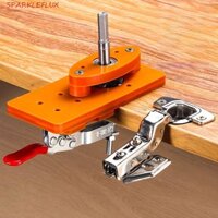 Máy khoan bản lề cửa SPARKLEFLUX, Hướng dẫn khoan bản lề tủ lao động chống mài mòn, Định vị được sử dụng rộng rãi với bộ định vị bản lề cửa hợp kim cố định Bộ định tuyến chế biến gỗ