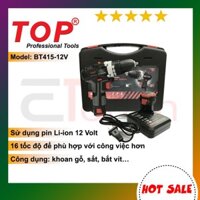 Máy Khoan Bắt Vít Dùng Pin Sạc 12V (Kèm 1 Pin Dự Phòng) Top - BT415-12V