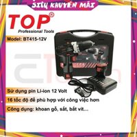 Máy Khoan Bắt Vít Dùng Pin Sạc 12V (Kèm 1 Pin Dự Phòng) Top - BT415-12V