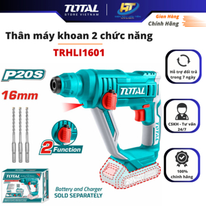 Máy khoan bê tông dùng pin 20V Total TRHLI1601