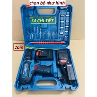 Máy Khoan Bê Tông MAKITA 24V 2 PIN (TẶNG Bộ Phụ Kiện 24 Chi Tiết) - khoan tường , bắt vít