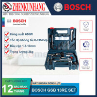 Máy khoan BOSCH GSB 13 RE SET 100 Món (13MM- công suất 650W)