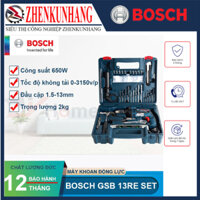 Máy khoan BOSCH GSB 13 RE SET 100 Món (13MM- công suất 650W)