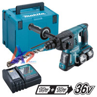 Máy khoan búa 3CN 26 – 36mm Makita (sạc nhanh +2pin4Ah) DHR263RM2