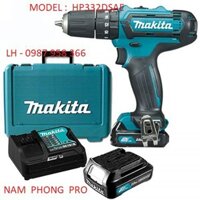 Máy khoan búa bắt vít dùng pin Makita HP332DSAE