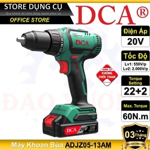 Máy khoan búa dùng pin DCA ADJZ05-13AM