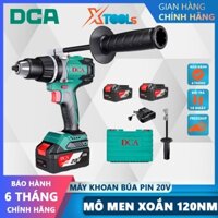 Máy khoan búa pin DCA ADJZ03-13EM máy khoan động lực 2000v/p 120N.M 10mm siêu mạnh kèm 2 pin 4ah máy khoan búa cầm tay