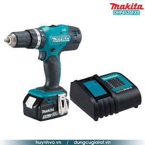 Máy khoan búa và vặn vít dùng pin Makita DHP453SFX8