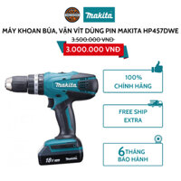 Máy khoan búa, vặn vít dùng pin makita HP457DWE chính hãng, bền bỉ, đa năng