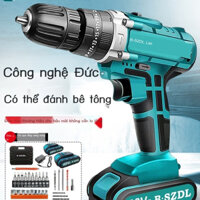 Máy khoan cầm tay đa năng công nghệ Đức dùng pin lithium không chổi than súng ngắn khoan máy khoan