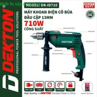 Máy khoan Dekton DK-ID710 đầu 13mm công suất 710W,chuyên khoan tường,sắt,gỗ,gạch,bê tông GR Máy xây dựng