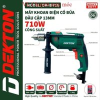 Máy khoan Dekton DK-ID710 đầu 13mm công suất 710W,chuyên khoan tường,sắt,gỗ,gạch,bê tông VL chuyên máy móc