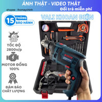 Máy khoan điện Bosch Công Suất 1200W - Máy khoan tường, sắt, gỗ - Đầu 13 ly RE - Đầy đủ đồ nghề