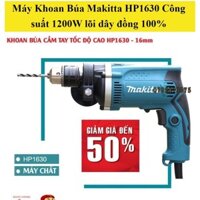 Máy khoan điện Makita HP 1630 có khoan búa - khoang tường - máy đục bê tông - máy khoan gỗ - khoan lõi đồng 100% - 1200W