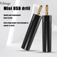 Máy khoan điện Mini POKINGE, Bộ nguồn cắm hoạt động chính xác cao Máy khoan Mini USB điện, Máy khoan cầm tay bằng nhựa cầm tay bền bỉ Dụng cụ quay Acrylic