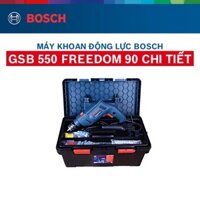 MÁY KHOAN ĐỘNG LỰC 550W GSB 550 BOSCH ( bộ set hộp công cụ Freedom 90 chi tiết ) quà tặng kèm theo 1 áo mưa bosch