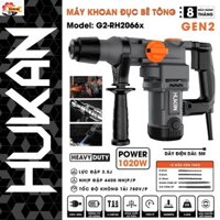 Máy khoan đục bê tông 2 chức năng HUKAN G2-RH2066x, Công suất 1020w, Tặng 5 mũi khoan đục VUA Máy móc rẻ