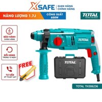 Máy khoan đục TOTAL TH306236 650W 3 chức năng, đầu gài SDS Plus, 3 mũi khoan SDS-Plus - chính hãng