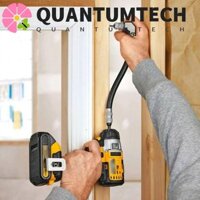 Máy khoan góc phải QUANTUMTECH, Đầu chuyển đổi đầu khoan tuốc nơ vít 90 độ 6,35mm, Thiết bị xoay ba hàm quay góc mở rộng máy khoan điện đính kèm