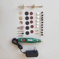 máy khoan mài cắt cầm tay mini kèm bộ phụ kiện như hình