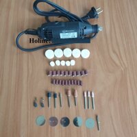 MÁY KHOAN MÀI CẮT MINI CẦM TAY 180W CỰC MẠNH KÈM 45 CHI TIẾT KHOAN CẮT MÀI ĐÁNH BÓNG VM45 có đĩa cắt răng cắt gỗ nhựa