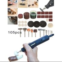 Máy khoan mài cắt mini [ tặng Bộ phụ kiện máy khoan mài cắt khắc đánh bóng mini 105 chi tiết] như hình IKO -105 ❤️freesh