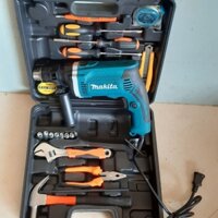 Máy khoan makita HP-1630-13ly kèm phụ kiện