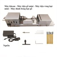 Máy khoan - Máy tiện gỗ mini - Máy tiện vòng hạt mini - Máy đánh bóng