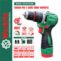 Máy Khoan Mini, Máy Khoan Pin WORKFIX 16.8V WT-ID1610BL, Đầu kẹp 10mm autolock, tặng kèm bộ phụ kiện 24 chi tiết