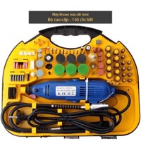 Máy khoan mini,Máy mài mini cầm tay Desinger 100 chi tiết khoan cắt mài tiện